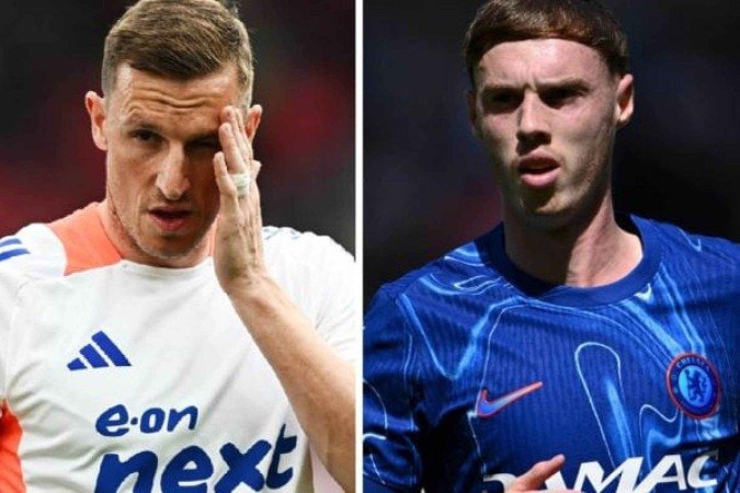 Dois astros em ação neste duelo dramático: Chris Wood (Nottingham) e Palmer (Chelsea) - (crédito: Fotos: Gareth Copley/Getty Images e Stu Forster/Getty Images) Dois astros em ação neste duelo dramático: Chris Wood (Nottingham) e Palmer (Chelsea) - (crédito: Fotos: Gareth Copley/Getty Images e Stu Forster/Getty Images)