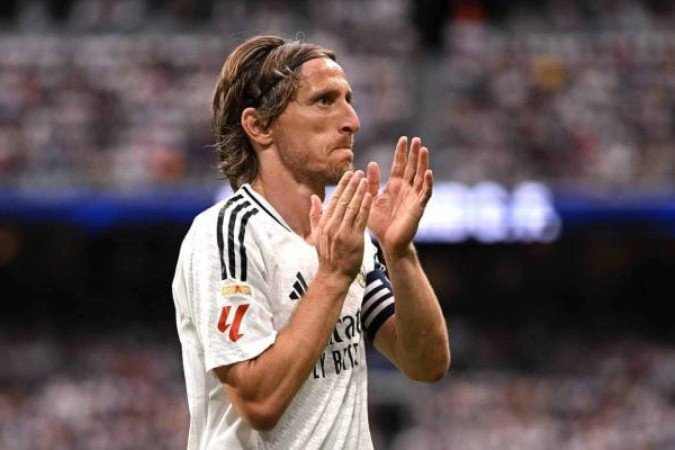 Modric se emociona em seu útltimo jogo com a camisa do Real Madrid - (crédito: Foto: Denis Doyle/Getty Images) Modric se emociona em seu útltimo jogo com a camisa do Real Madrid - (crédito: Foto: Denis Doyle/Getty Images)
