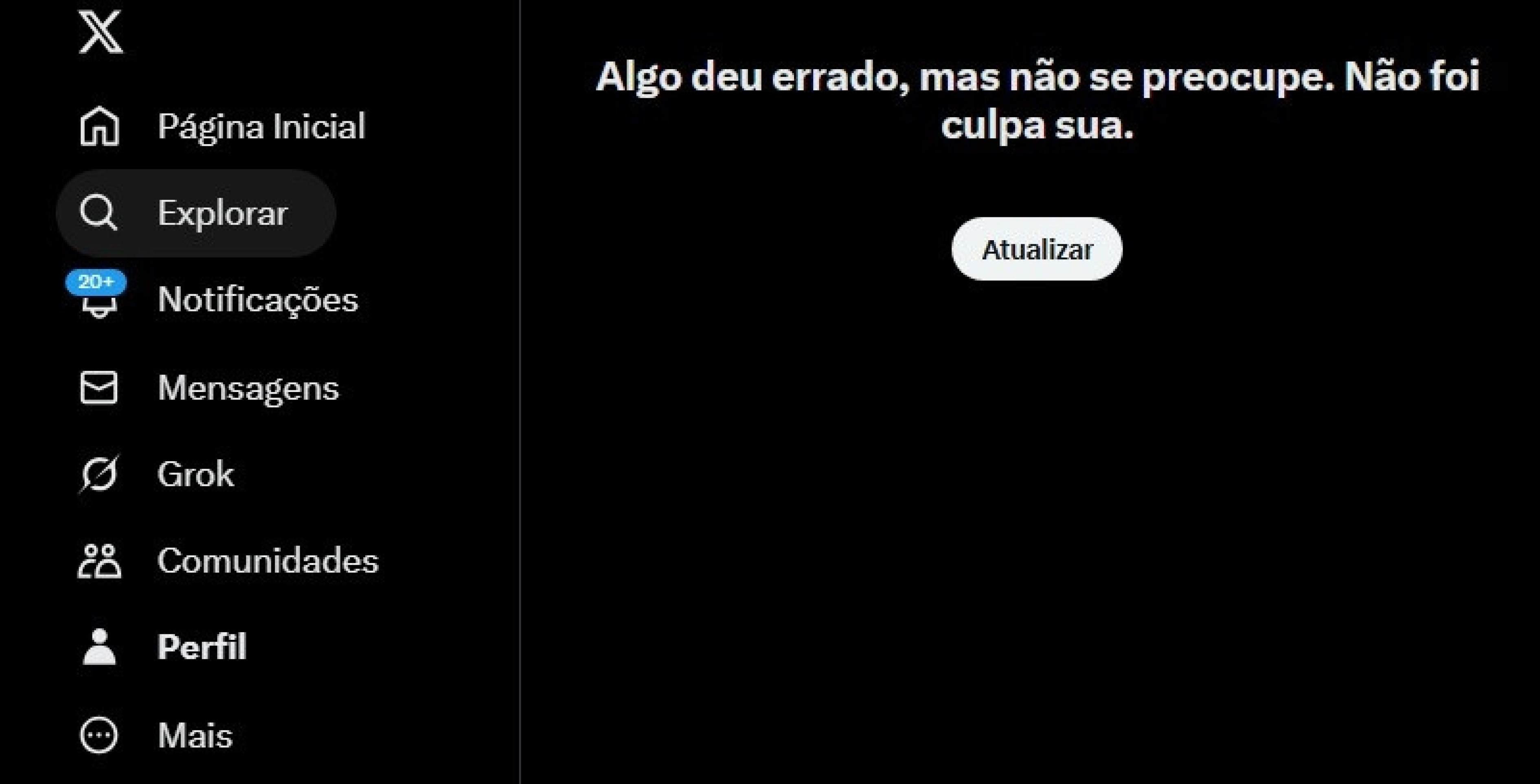 Rede social X passa por instabilidade neste sábado