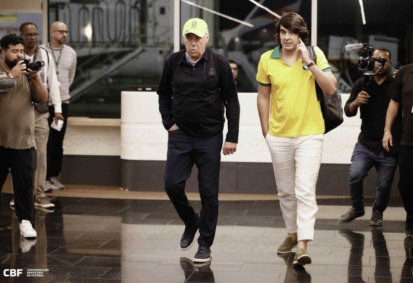A apresentação de Ancelotti será no Hotel Grand Hyatt, na Barra da Tijuca (RJ) -  (crédito: @rafaelribeirorio/CBF)
