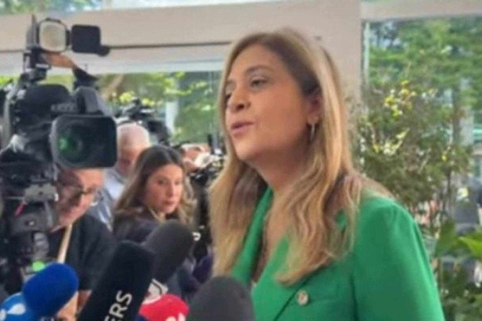 Leila Pereira deu voto de confiança no novo presidente da CBF - (crédito: Foto: Reprodução de vídeo BTB Sports ) Leila Pereira deu voto de confiança no novo presidente da CBF - (crédito: Foto: Reprodução de vídeo BTB Sports )