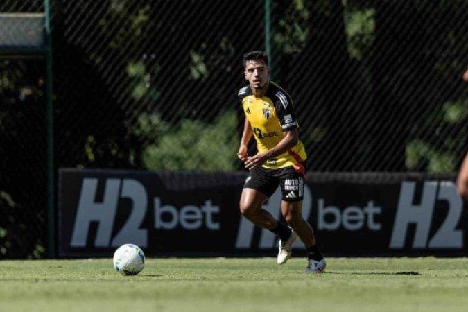 Gabriel Menino em treino pelo Atlético Mineiro - (crédito: Pedro Souza / Atlético-MG) Gabriel Menino em treino pelo Atlético Mineiro - (crédito: Pedro Souza / Atlético-MG)