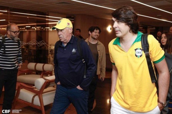 Carlo Ancelotti chegou ao Rio em um jatinho de mais de R$ 420 milhões - (crédito: Foto: Rafael Ribeiro/CBF) Carlo Ancelotti chegou ao Rio em um jatinho de mais de R$ 420 milhões - (crédito: Foto: Rafael Ribeiro/CBF)