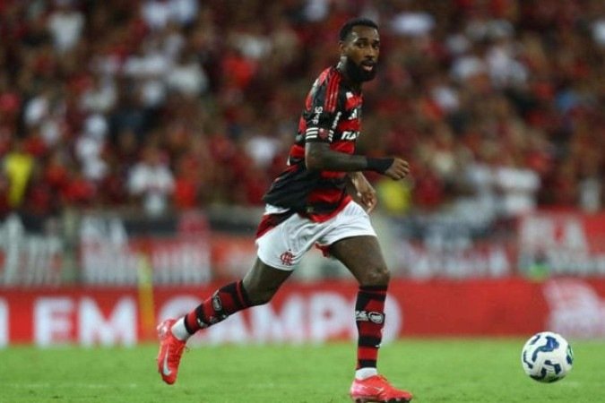 Gerson, do Flamengo, sentiu dores no joelho esquerdo no triunfo sobre o Palmeiras - (crédito: Foto: Gilvan de Souza/Flamengo) Gerson, do Flamengo, sentiu dores no joelho esquerdo no triunfo sobre o Palmeiras - (crédito: Foto: Gilvan de Souza/Flamengo)