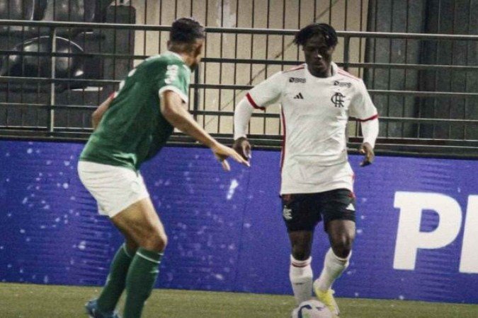 Palmeiras superou cenário adverso e conquistou vitória, de virada, essencial para manter sua liderança no Campeonato Brasileiro sub-20 - (crédito: Foto: Divulgação/Flamengo) Palmeiras superou cenário adverso e conquistou vitória, de virada, essencial para manter sua liderança no Campeonato Brasileiro sub-20 - (crédito: Foto: Divulgação/Flamengo)