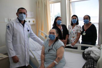 Maria Cleide foi a 500° pessoa a realizar o transplante renal no HUB -  (crédito: Divulgação/HUB-UnB)