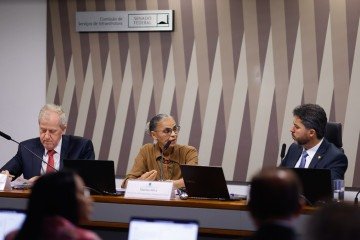 Ministra Marina Silva deixou sessão do Senado após bate-boca e demonstrações explícitas de misoginia -  (crédito:  WILTON JUNIOR/ESTADÃO CONTEÚDO)