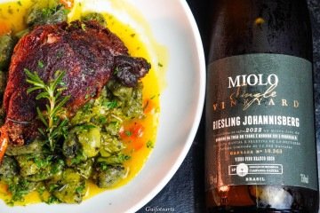 A sugestão de harmonização do Bla's é a coxa e sobrecoxa de pato confit com o vinho gaúcho Miolo Single Vineyard -  (crédito:  Guilherme Felix CB/DA Press)