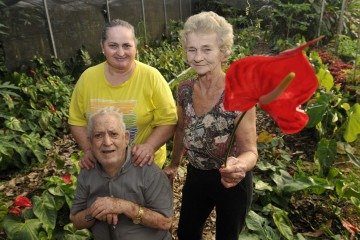 Francisco José, sua esposa, Prakceda Jakubowski, e a filha Rosany Cristina, no Rancho Paraná  -  (crédito: Fotos: Minervino Júnior/CB/DA.Press)