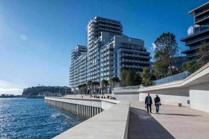 O distrito de Mareterra está sendo construído em cima de gigantes câmaras de concreto - (crédito: Getty Images) O distrito de Mareterra está sendo construído em cima de gigantes câmaras de concreto - (crédito: Getty Images)