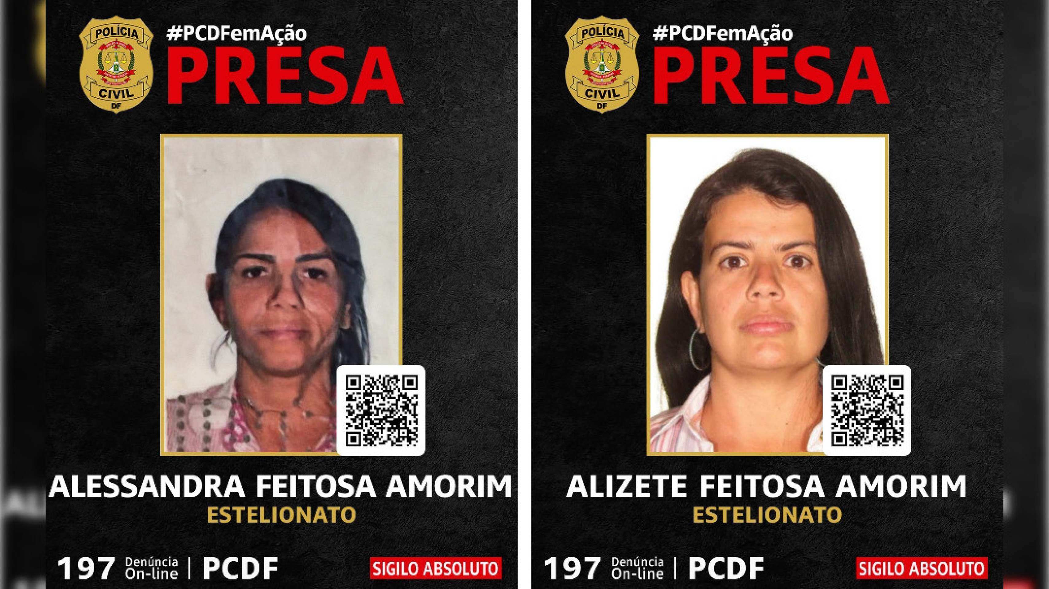 Dupla de falsas evangélicas é presa por golpes contra idosos no DF Dupla de falsas evangélicas é presa por golpes contra idosos no DF