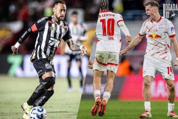 Santos e RB Leipzig se enfrentam em amistoso - (crédito: Foto: Raul Baretta/ Santos FC e divulgação/RB Leipzig) Santos e RB Leipzig se enfrentam em amistoso - (crédito: Foto: Raul Baretta/ Santos FC e divulgação/RB Leipzig)