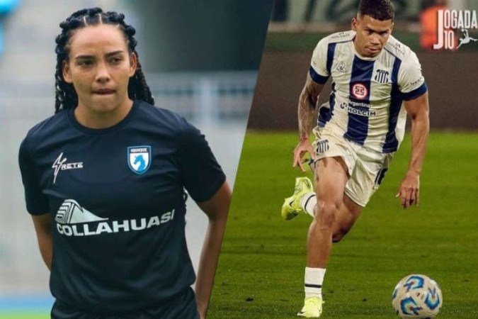 Jhoagny Contreras, no Iquique, e Miguel Navarro, lateral-esquerdo do Talleres - (crédito: Foto: Reprodução/Instagram @jhoagnycontreras e @miguelnavarro06) Jhoagny Contreras, no Iquique, e Miguel Navarro, lateral-esquerdo do Talleres - (crédito: Foto: Reprodução/Instagram @jhoagnycontreras e @miguelnavarro06)
