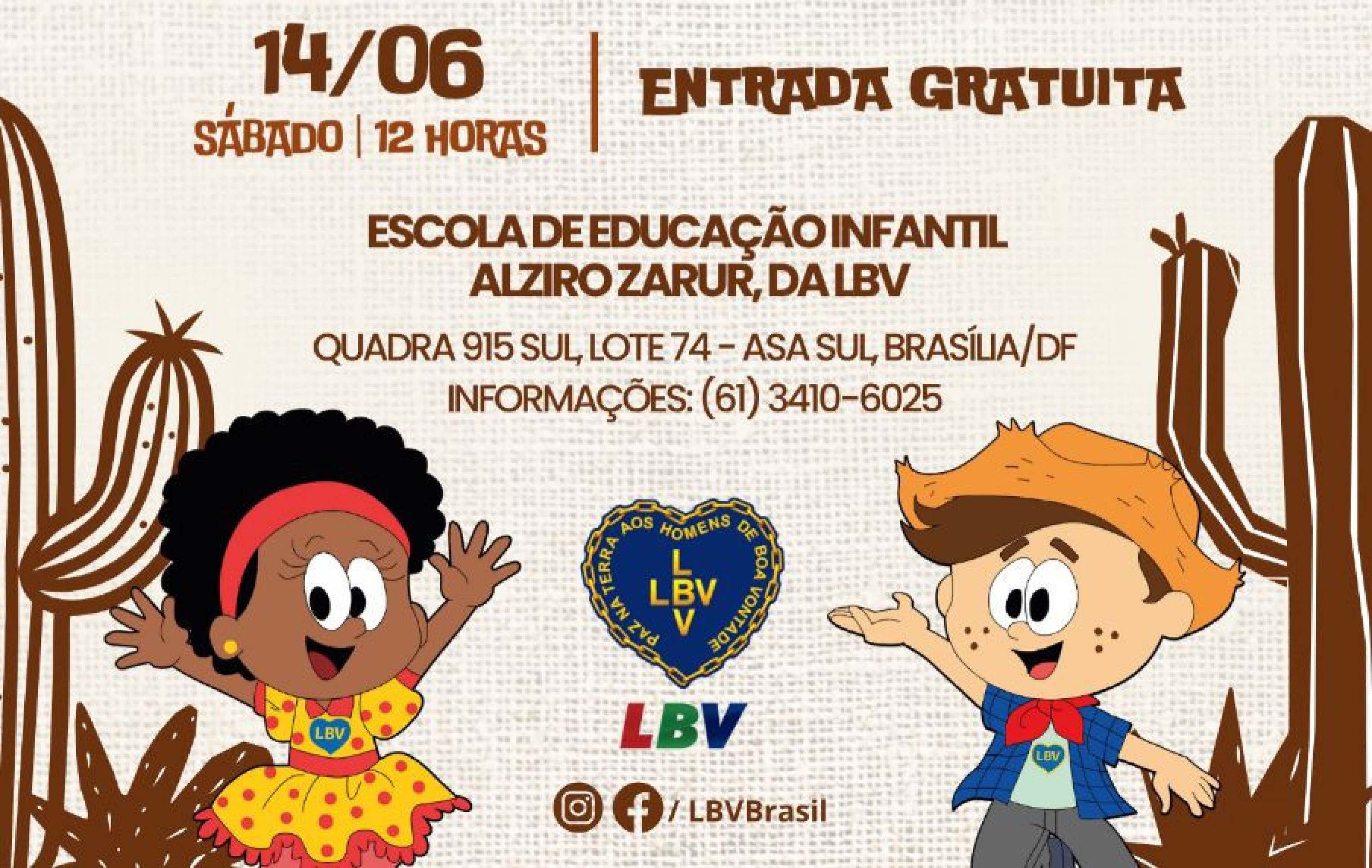 A festa contará com brincadeiras, apresentações culturais e bingo beneficente