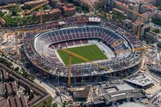 Novas imagens das obras do Camp Nou, estádio do Barcelona - (crédito: Foto: Divulgação/Barcelona) Novas imagens das obras do Camp Nou, estádio do Barcelona - (crédito: Foto: Divulgação/Barcelona)