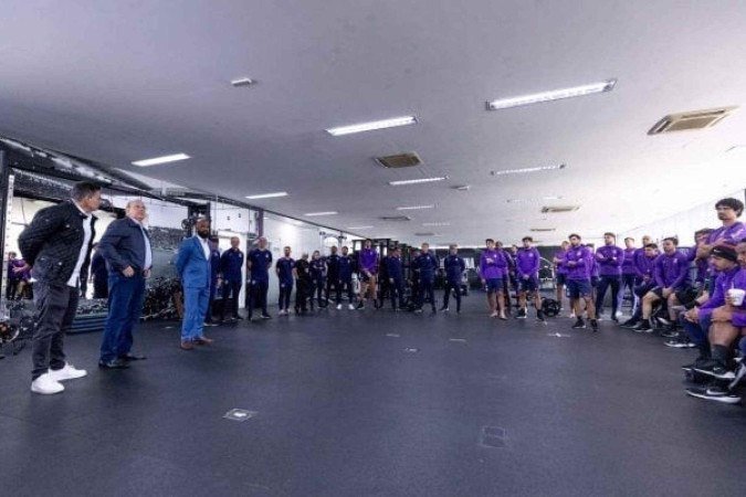 Osmar Stabile tem conversa com jogadores do Corinthians - (crédito: Foto: Rodrigo Coca/Agência Corinthians) Osmar Stabile tem conversa com jogadores do Corinthians - (crédito: Foto: Rodrigo Coca/Agência Corinthians)