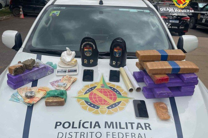 Além da maconha, a PM apreendeu cocaína, crack, haxixe e ecstasy. - (crédito: PMDF) Além da maconha, a PM apreendeu cocaína, crack, haxixe e ecstasy. - (crédito: PMDF)