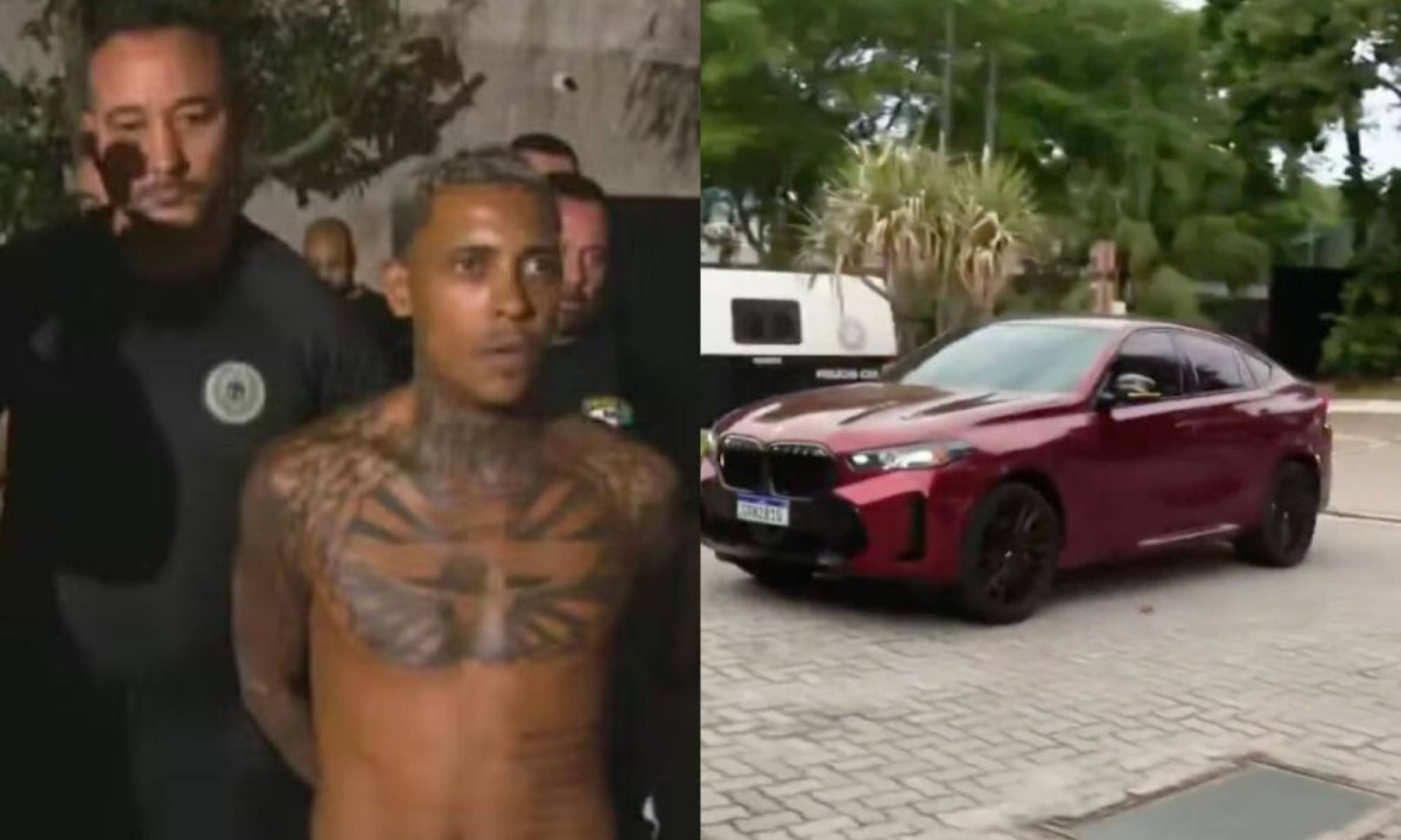 Carro de R$ 1 milhão de MC Poze é apreendido novamente durante operação no Rio -  (crédito: Tupi - Pablo Oliveira)
