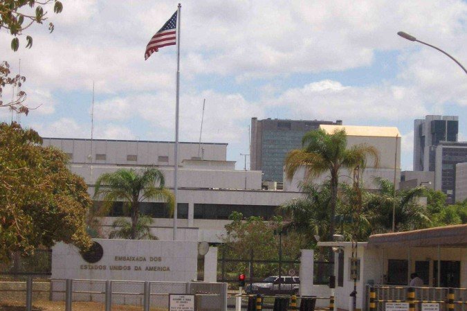 Embaixada dos Estados Unidos no Brasil, em Brasília - (crédito: Domínio público/Wikimedia Commons) Embaixada dos Estados Unidos no Brasil, em Brasília - (crédito: Domínio público/Wikimedia Commons)