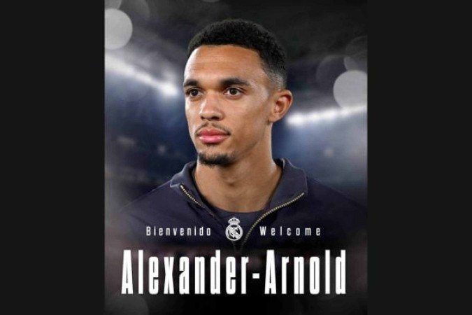 Alexander-Arnold assinou contrato com o Real Madrid até junho de 2031 - (crédito: Foto: Divulgação) Alexander-Arnold assinou contrato com o Real Madrid até junho de 2031 - (crédito: Foto: Divulgação)