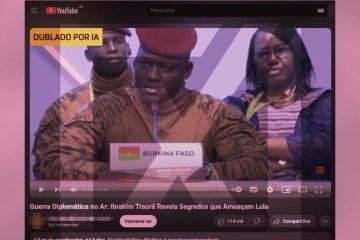 Dublagem com IA inventa ameaça de líder de Burkina Faso contra Lula -  (crédito: Reprodução/Comprova)
