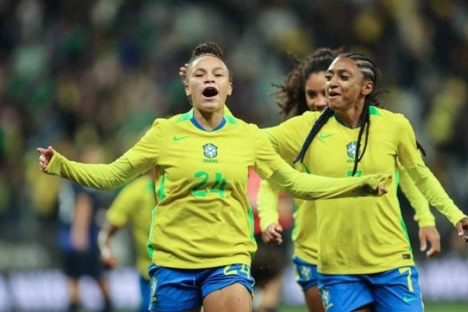 Dudinha faz dois gols e é a melhor na ótima partida que o Brasil fez diante do Japão, vencendo ppr 3 a 1 na Neo Química - (crédito: Foto: Staff Images Woman/ CBF) Dudinha faz dois gols e é a melhor na ótima partida que o Brasil fez diante do Japão, vencendo ppr 3 a 1 na Neo Química - (crédito: Foto: Staff Images Woman/ CBF)
