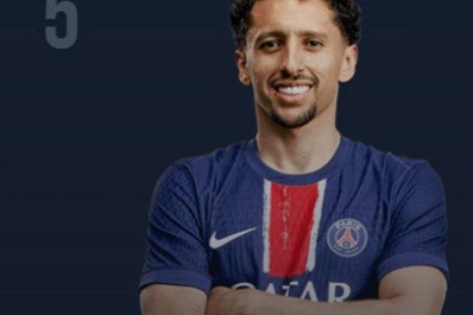 MARQUINHOS – O capitão do PSG fez uma partida notável, anulando o ataque pelo seu setor. NOTA 8,0. Foto: Divulgação/PSG