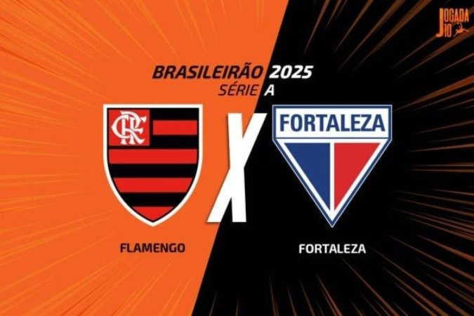 Flamengo e Fortaleza duelam pela 11ª rodada do Brasileirão - (crédito: Arte: Jogada10) Flamengo e Fortaleza duelam pela 11ª rodada do Brasileirão - (crédito: Arte: Jogada10)