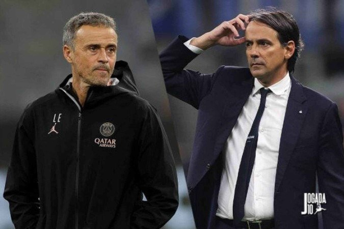 Luis Enrique e Simoene Inzaghi se enfrentam na final da Champions - (crédito: Fotos: Alexander Hassenstein/Getty Images; Carl Recine/Getty Images) Luis Enrique e Simoene Inzaghi se enfrentam na final da Champions - (crédito: Fotos: Alexander Hassenstein/Getty Images; Carl Recine/Getty Images)