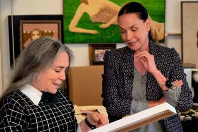 Regina Duarte e Carolina Ferraz -  (crédito: Reprodução/TV Record )