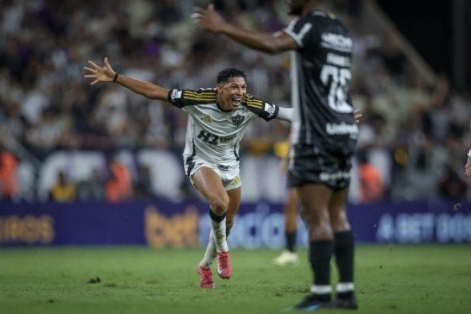 Atacante fez um golaço pro Galo - (crédito: Foto: Pedro Souza / Atlético) Atacante fez um golaço pro Galo - (crédito: Foto: Pedro Souza / Atlético)