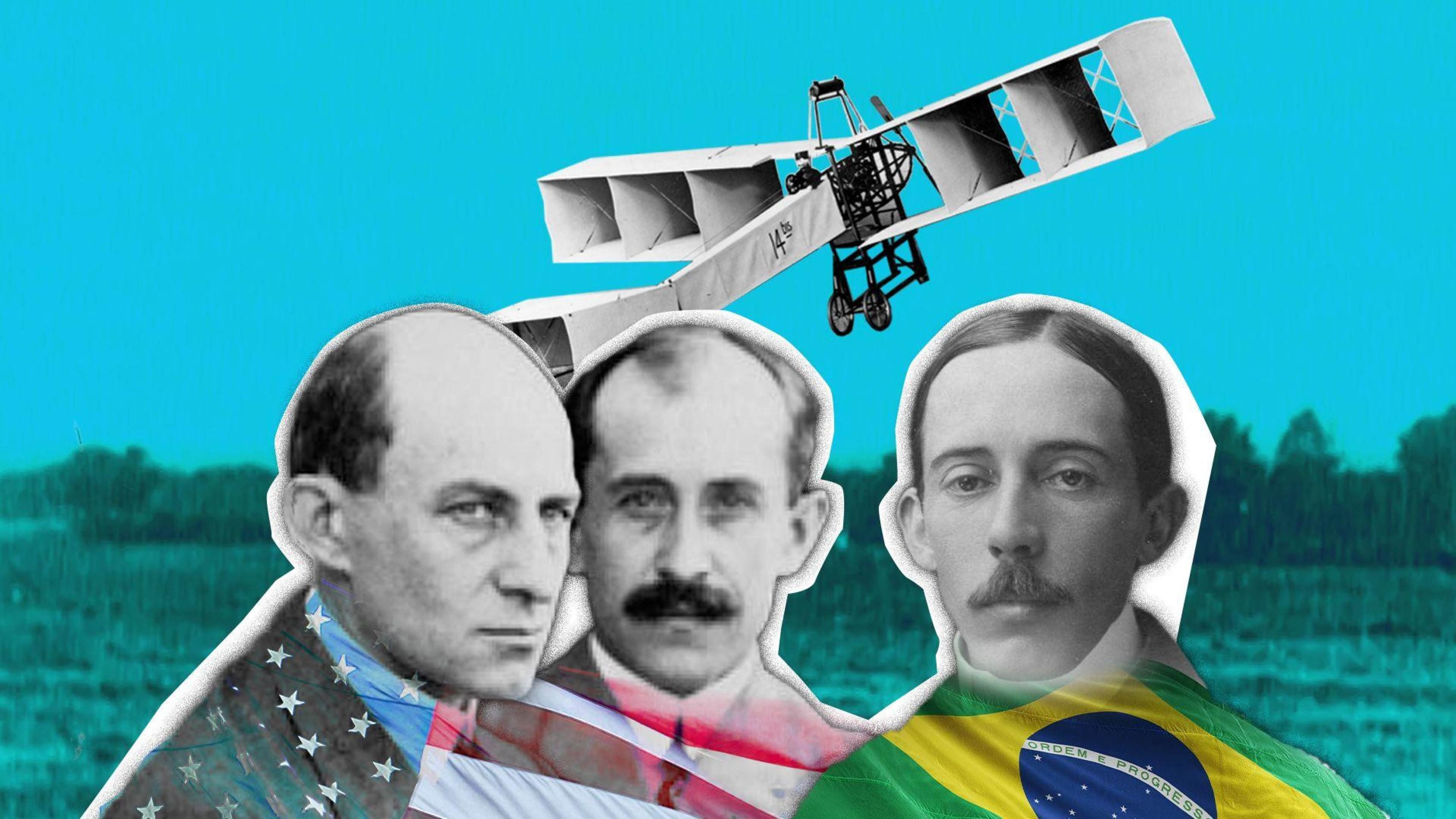 Santos Dumont no 14-bis: estreia aconteceu em Paris -  (crédito: Bibliothèque Nationale de )