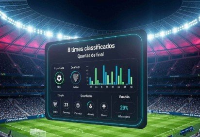 A inteligência artificial simulou os resultados das oitavas de final da Copa do Brasil -  (crédito: Imagem gerada pelo Gemini)