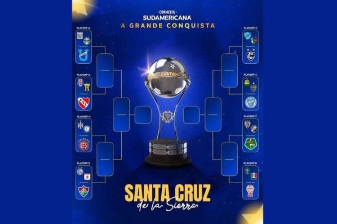 Sorteio das oitavas colocou Flamengo e Internacional lado a lado. Briga de Titãs - (crédito: Foto: Divulgação / Conmebol) Sorteio das oitavas colocou Flamengo e Internacional lado a lado. Briga de Titãs - (crédito: Foto: Divulgação / Conmebol)