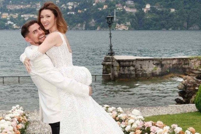Jorginho se casou com a cantora irlandesa Catherine Harding - (crédito: - Foto: Reprodução / Instagram) Jorginho se casou com a cantora irlandesa Catherine Harding - (crédito: - Foto: Reprodução / Instagram)