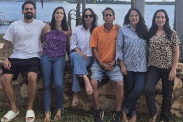 Salim e os filhos Cláudio, Amanda, Fabiana, Rafaela e Daniela -  (crédito: Arquivo pessoal)