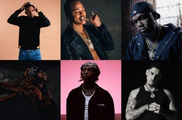 Em cima, Kyan, TZ, Djonga. Embaixo, BK, Alee e PH: programação forte de trap -  (crédito: Divulgação)