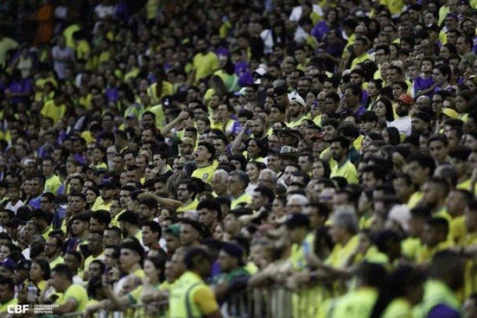 Torcida já comprar os ingressos para a partida que marca estreia de Ancelotti no território nacional - (crédito: Foto: Rafael Ribeiro/CBF) Torcida já comprar os ingressos para a partida que marca estreia de Ancelotti no território nacional - (crédito: Foto: Rafael Ribeiro/CBF)