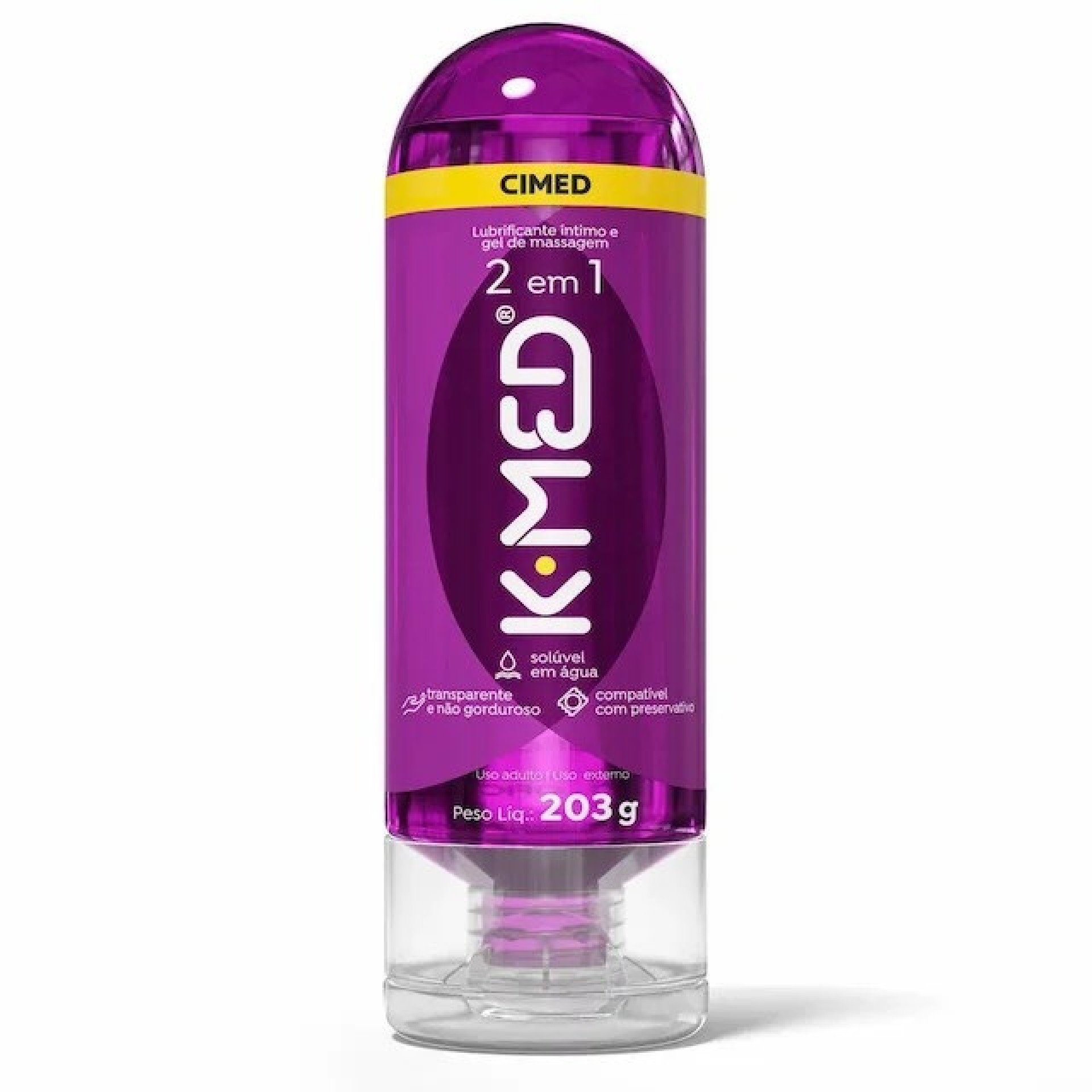 Gel Lubrificante Íntimo K-MED 2 em 1 203g (R$ 39,90) 