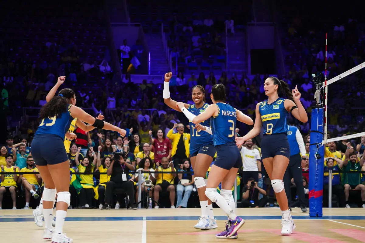 Seleção Brasileira inicia o ciclo rumo aos Jogos de Los Angeles-2028 com otimismo e boa apresentação -  (crédito: Mauricio Val/FV Imagem/CBV)