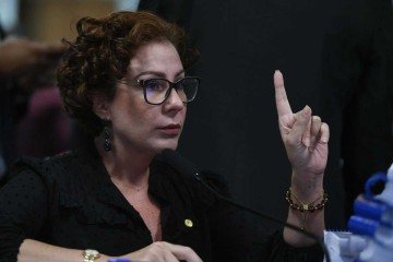  Em pronunciamento, à bancada, deputada Carla Zambelli (PL-SP). -  (crédito:  Edilson Rodrigues/Agencia Senado)