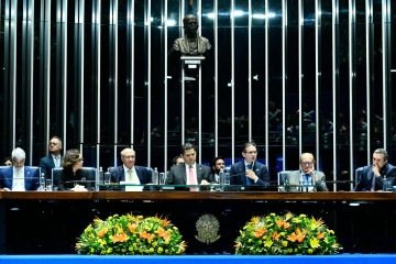 Líderes destacaram nesta quarta-feira (4/6) a importância da cooperação legislativa para enfrentar desafios globais -  (crédito: Geraldo Magela/Agência Senado)