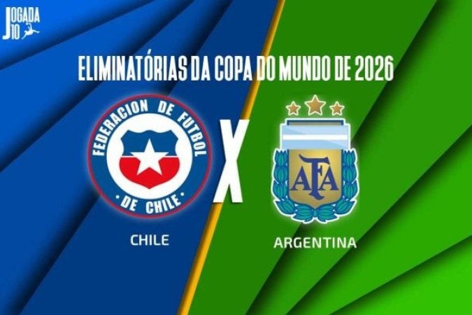 Chile e Argentina duelam pela 15ª rodada das Eliminatórias da Copa do Mundo - (crédito: Arte: Jogada10) Chile e Argentina duelam pela 15ª rodada das Eliminatórias da Copa do Mundo - (crédito: Arte: Jogada10)