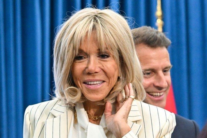 Janja e Brigitte Macron no Palácio do Eliseu em março - (crédito: Getty Images) Janja e Brigitte Macron no Palácio do Eliseu em março - (crédito: Getty Images)