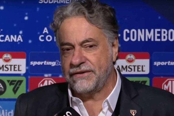Presidente do São Paulo abriu o jogo sobre diversos assuntos -  (crédito: Foto: Reprodução/Youtube CazeTV)