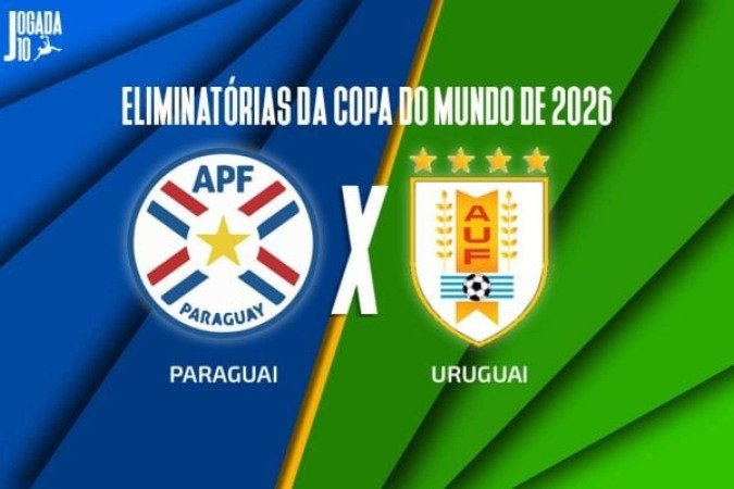 Paraguai e Uruguai fazem duelo direto por uma vaga na próxima Copa do Mundo - (crédito: Foto: Arte/Jogada10) Paraguai e Uruguai fazem duelo direto por uma vaga na próxima Copa do Mundo - (crédito: Foto: Arte/Jogada10)