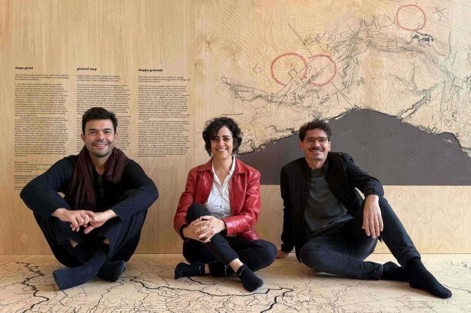Matheus Seco,Luciana Saboia e Eder Alencar Curadores do Brasil na BIenal de Veneza  -  (crédito: Divulgação)