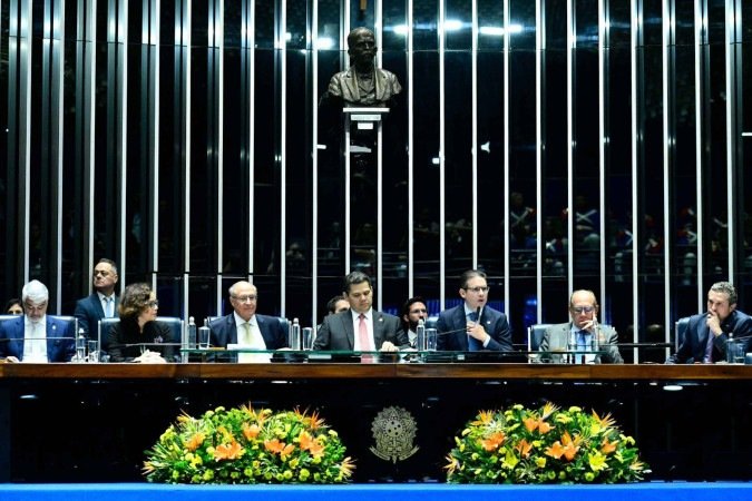 Líderes destacaram nesta quarta-feira (4/6) a importância da cooperação legislativa para enfrentar desafios globais - (crédito: Geraldo Magela/Agência Senado) Líderes destacaram nesta quarta-feira (4/6) a importância da cooperação legislativa para enfrentar desafios globais - (crédito: Geraldo Magela/Agência Senado)