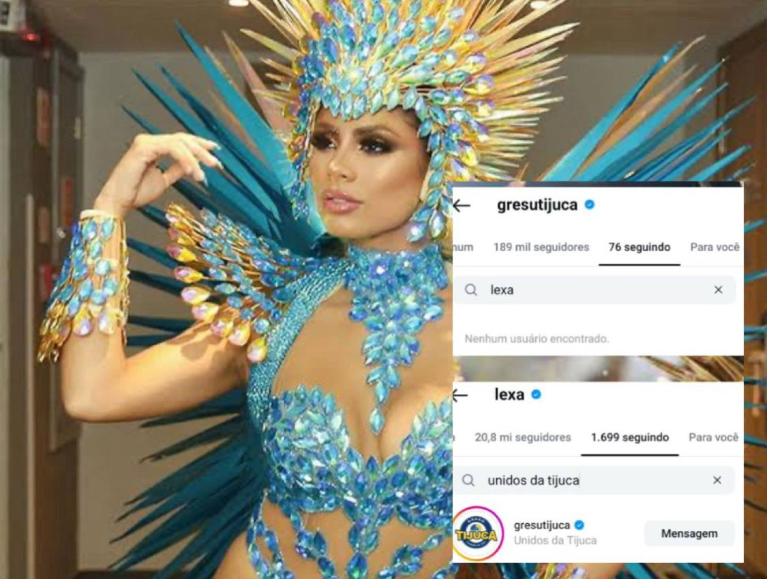 Prestes a anunciar nova Rainha de Bateria, Unidos da Tijuca dá unfollow em Lexa