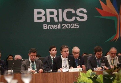 Camilo discursa durante abertura da 12ª Reunião dos Ministros da Educação do Brics -  (crédito: Luís Fortes/MEC)